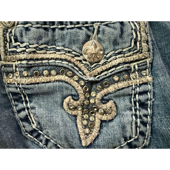 Rock Revival Pants Womens 28 Blue‎ Denim Jeans Janelle Straight Ladies 28X30* - Picture 10 of 16
